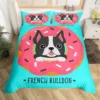 Bulldog Duvet Cover French Bulldogs Bedding Set Twin Polyester Chocolate Puppy Pet Doggy Animal Quilt Cover 16 - French Bulldog Merch