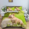 French Bulldog Duvet Cover Set Puppy Bedding Set Bedclothes with Pillowcase Single Double King Queen Size 12 - French Bulldog Merch