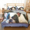 French Bulldog Duvet Cover Set Puppy Bedding Set Bedclothes with Pillowcase Single Double King Queen Size 19 - French Bulldog Merch