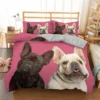 French Bulldog Duvet Cover Set Puppy Bedding Set Bedclothes with Pillowcase Single Double King Queen Size 2 - French Bulldog Merch