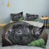 French Bulldog Duvet Cover Set Puppy Bedding Set Bedclothes with Pillowcase Single Double King Queen Size 3 - French Bulldog Merch