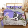 French Bulldog Duvet Cover Set Puppy Bedding Set Bedclothes with Pillowcase Single Double King Queen Size 4 - French Bulldog Merch